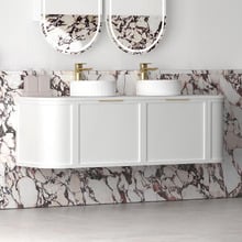 Hampshire 1500mm Wall Hung Double Vanity with Solid Surface Countertop